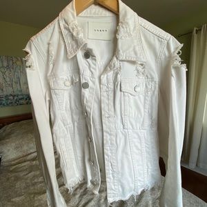 BLANK NYC white denim jacket